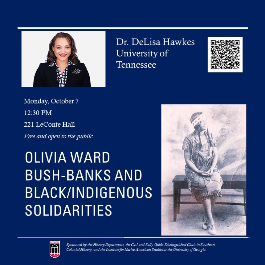 social media flyer for Dr. DeLisa Hawkes lecture Oct 7 2024