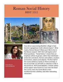 flier for HIST-CLAS 3312 Roman History