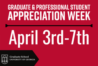 flier for Graduate student Appreciation week April 3 - 7