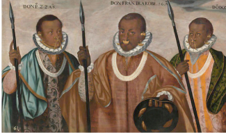 “The Three Mulattoes of Esmereldas” (1599) is one of the works in “Revealing the African Presence in Renaissance Europe," at the Walters Art Museum in Baltimore.Credit...Museo Nacional del Prado, Madrid