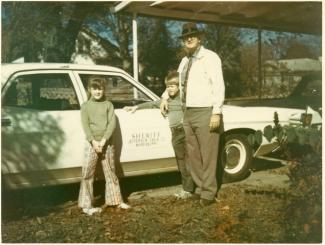 old family photo of grandfather and children