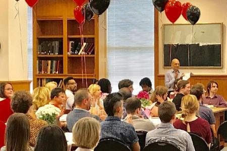 Photo of 2019 Undergraduate History graduation and awards reception at Miller Learing Center