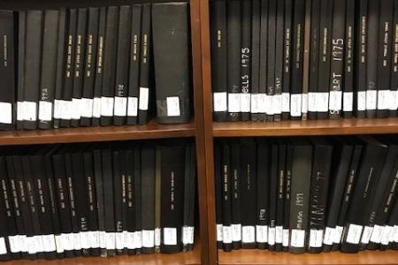 photo of library thesis collection