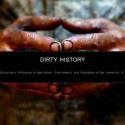 Dirty History title page with a photo of a pair of dirty hands